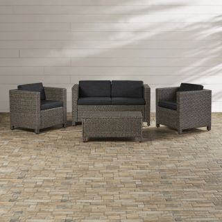 Aughterclooney 4 Piece Deep Seating Group with Cushions by Corrigan