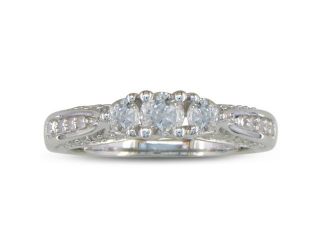1/2ct Diamond Engagement Ring in Sterling Silver
