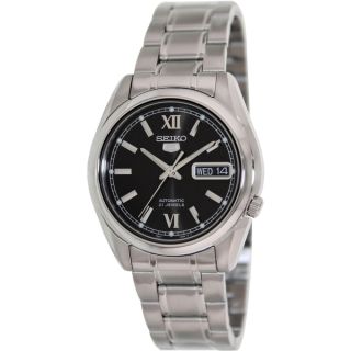 Seiko Mens 5 Automatic Silver Stainless Steel Automatic Watch with