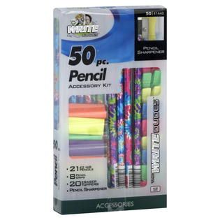 The Write Dudes  Pencil Accessory Kit, 50 Pc., 1 kit