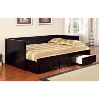 Furniture of America Ophelia Cottage Style Full size Storage Daybed Black
