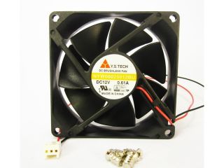 80mm 25mm Case Fan 12V 64CFM IP55 Waterproof Cooling 2 Wire Ball Brg 315*  Listed for charity