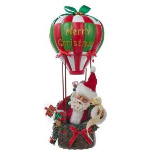 Kurt S. Adler 15 in. Musical Santa in Hot Air Balloon C7436