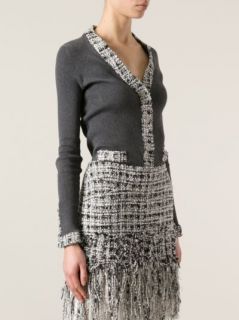 Chanel Vintage Tweed Trim Cardigan