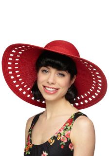 The Skylight of Day Hat in Red  Mod Retro Vintage Hats
