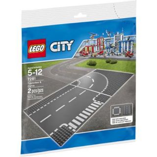 LEGO City T junction and Curve 7281
