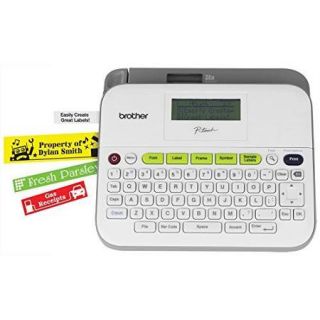 Brother Pt d400ad Versatile, Easy to use Label Maker With Ac Adapter   0.79 In/s Mono   Label, Tape0.14", 0.24", 0.35", 0.47", 0.71"   Thermal Transfer   180 Dpi Qwerty, Manual Cutter, (pt d400ad)