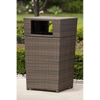 All weather Wicker Patio Trash Can   Shopping   Big