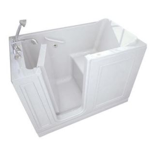 Acrylic Standard Series 51 in. x 30 in. Walk In Air Bath Tub with Quick Drain in White 3051.114.ALW