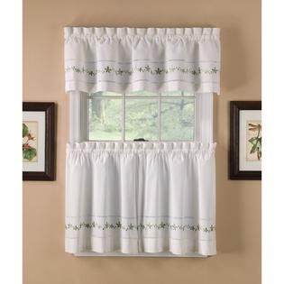 Country Living Sage Lace Embroidered Floral Valance   Home   Home