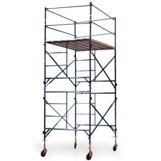 Pro Series 16.17 H x 84 W x 60 D Steel Two Story Tower Scaffold