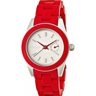 DKNY Womens NY2145 Classic Red Silicone Watch   Shopping