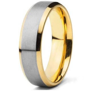 Gold Plated Titanium Ring, 6.5mm