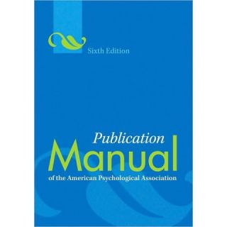 Publication Manual of the American Psych (Paperback)