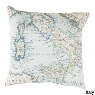 France or Italy Map Indoor/Outdoor Decorative Throw Pillow   16149977
