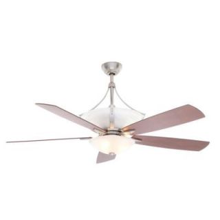 Hampton Bay Brookedale II 60 in. Brushed Nickel Ceiling Fan AL101 BN