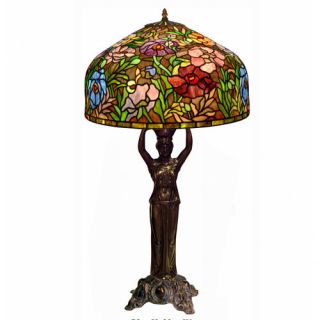 Peony 31 H Table Lamp with Bowl Shade by Warehouse of Tiffany