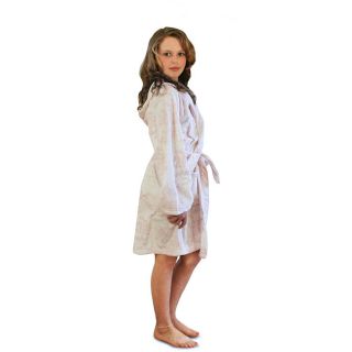 Childrens Microluxe Toile Hooded Short Bath Robe   12725372