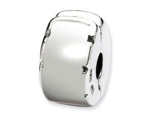 Polished 925 Sterling Silver Hinged Clip Bead Charm