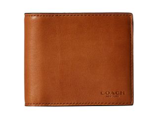 COACH Sport Calf Compact ID Wallet Saddle