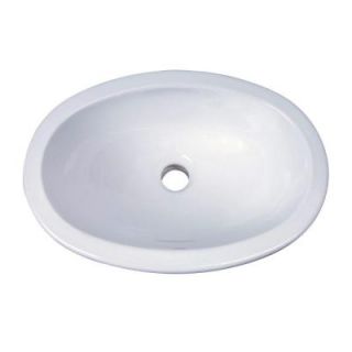 Barclay Products Lily Drop in Bathroom Sink in White 4 525WH