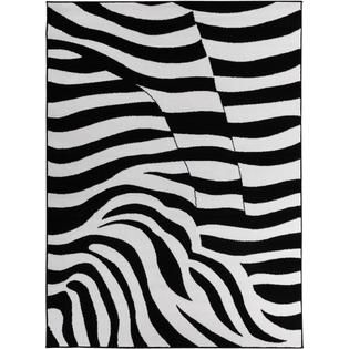 Well Woven Well Woven Modern Electro Zebra Black 33 X 47 Area Rug