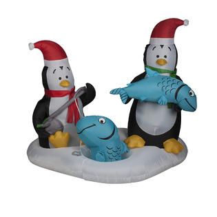 Trim A Home® 4.5 Airblown Animated Penguins Fishing