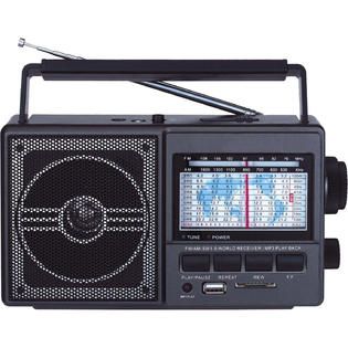 Supersonic 11 Band AM/FM/SW Radio with USB & SD Card Slot   TVs