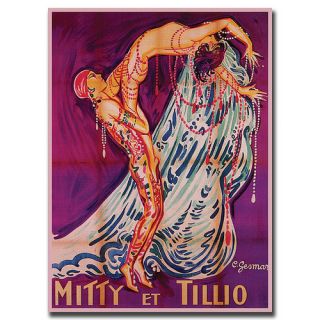 Milly et Tillio by Paul Colin Vintage Advertisement on Canvas