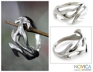 Sterling Silver Mens Ride the Surf Ring (Indonesia)   14010798