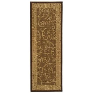 Safavieh Courtyard Brown/Natural 2 ft. 3 in. x 6 ft. 7 in. Runner CY2665 3009 27