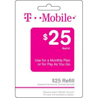 (Email Delivery) Tmobile $25 Wireless Airtime Card