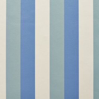 B0110b Blue Ivory Green Thick Stripes Silk Look Upholstery Fabric By
