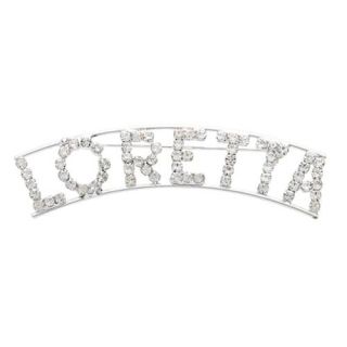 Detti Originals Silver 'LORETTA' Crystal Name Pin