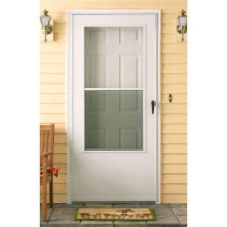 EMCO 30 in. x 80 in. 100 Series White Self Storing Storm Door E1SS 30WH