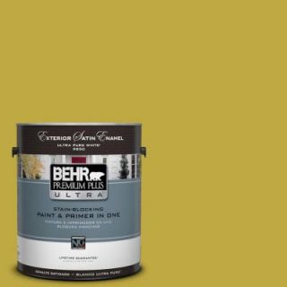 BEHR Premium Plus Ultra 1 gal. #P330 6 Margarita Satin Enamel Exterior Paint 985301