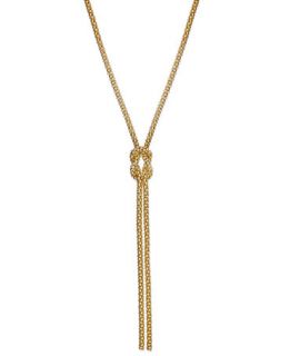 Giani Bernini Textured Knot Necklace in 24k Gold over Sterling Silver