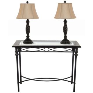 Dark Bronze Console Table With Lamp Set   Shopping   Big
