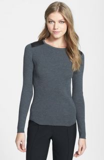 Classiques Entier® Leather & Wool Blend Pullover