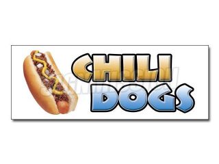 36" CHILI DOGS DECAL sticker hot dog cart stand
