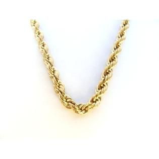 Mens 5mm Yellow IP Rope Chain Necklace, 24   Jewelry   Pendants