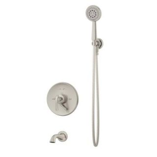 Symmons Ballina 2 Handle 3 Spray Tub and Shower Faucet with Hand Shower in Satin Nickel S 5204 STN