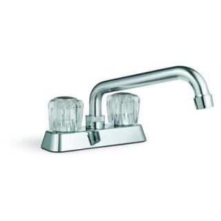 Glacier Bay Aragon 4 in. Centerset 2 Handle Laundry Faucet in Chrome 67236 0001