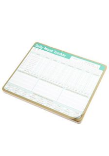 Daily Mood Tracker Paper Mouse Pad  Mod Retro Vintage Desk Accessories