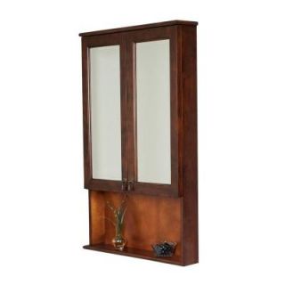 American Imaginations 28 in. W x 40 in. H Surface Mount Medicine Cabinet in Antique Cherry AI 11 232