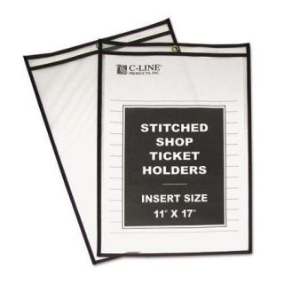 Shop Ticket Holders, Stitched, Both Sides Clear, 11 x 17, 25/BX