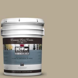 BEHR Premium Plus Ultra 5 gal. #N330 4 Explorer Khaki Satin Enamel Exterior Paint 985405