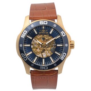 Invicta Mens 17260 Genuine Leather Specialty Mechanical Watch