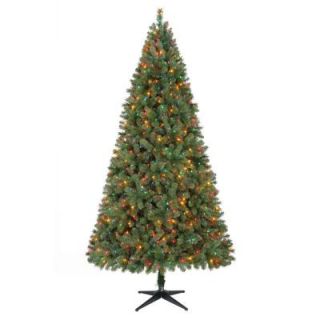 9 ft. Wesley Mixed Spruce Artificial Christmas Tree with 765 Multi Color LED Lights TG90M3P07P00