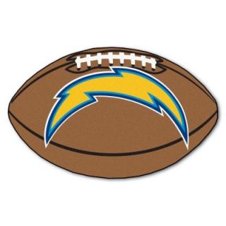 FANMATS NFL San Diego Chargers Brown 1 ft. 10 in. x 2 ft. 11 in. Specialty Accent Rug 5850